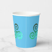 エメラルドトリスケレ古代ケルトのシンボル 紙コップ (右)