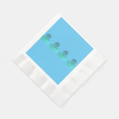 エメラルドトリスケレ古代ケルトのシンボル 縁ありランチョンナプキン (角)