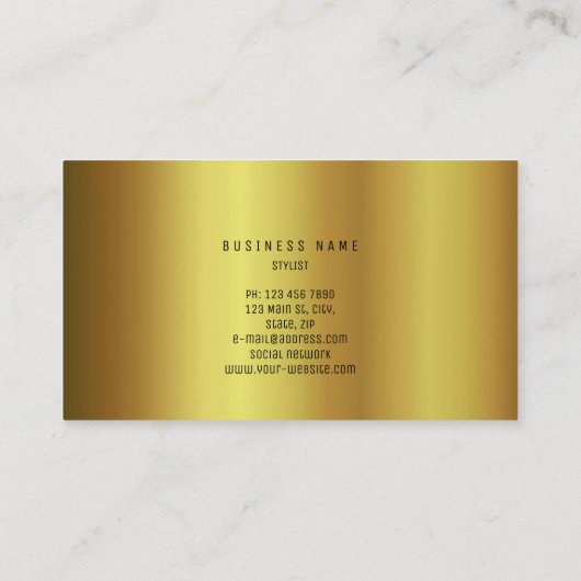 エメラルドトロピカルグリーン金ゴールドVIPグラデーショングリッター 名刺 (裏面)