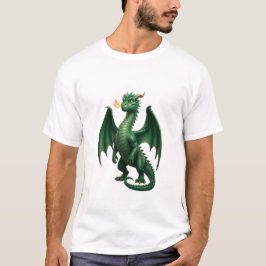 エメラルドドラゴン3DファンタジーTシャツ Tシャツ