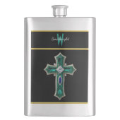 エメラルドドリームスケープ：ダイヤモンドを砕いた十字架 フラスク (正面)