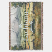 エメラルドドリーム:アイリッシュカントリーサイドウォータカラー スローブランケット (正面縦)