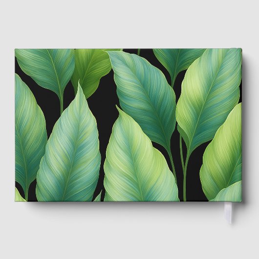 エメラルドハミングバード離れトロピカル結婚ズ ゲストブック (裏面)