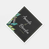 エメラルドハミングバード離れトロピカル結婚ズ スタンダードランチョンナプキン (角)