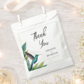 エメラルドハミングバード離れトロピカル結婚ズ フェイバーバッグ (クリップ留めされた状態)