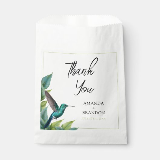 エメラルドハミングバード離れトロピカル結婚ズ フェイバーバッグ (正面)