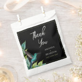 エメラルドハミングバード離れトロピカル結婚ズ フェイバーバッグ (クリップ留めされた状態)