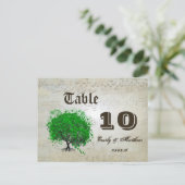 エメラルドハートリーフツリーテーブル番号 ポストカード (スタンド正面)
