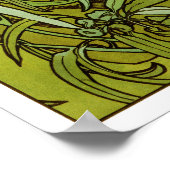 エメラルドバイアルフォンスミュシャ – ヴィンテージポスタープリント ポスター (角)