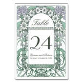 エメラルドバイオレット庭園の結婚式テーブル番号 テーブルナンバー (裏面)
