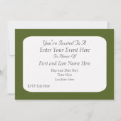 エメラルドバタフライ宝石パーティの招待状 招待状 (裏面)