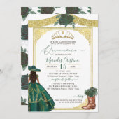 エメラルドバラスエレガントウエスタンチャロキンセアニェラ 招待状 (正面/裏面)