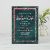 エメラルドバラ金ゴールドふりかけ紙吹雪スウィート16 招待状 (スタンド正面)