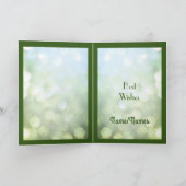 エメラルドパーソナライズされたアニバーサリーグリーティングカード。 カード (内部)