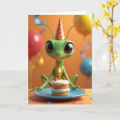 エメラルドパーティーの誕生日カード カード (黄色い花)