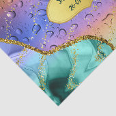 エメラルドパープルピーコック水滴パーソナライズされた 薄葉紙 (詳細)