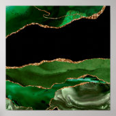 エメラルドフェイクグリーンの石灰が出コンテンポラリーる ポスター (正面)