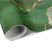 エメラルドフェイクグリーンの石灰が出コンテンポラリーる ラッピングペーパー (ロールコーナー)