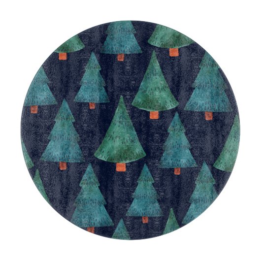 エメラルドフォレスト：冬の休日の水の色 カッティングボード (正面)