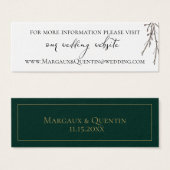 エメラルドフォレ結婚ストのウェブサイト (正面&裏面)