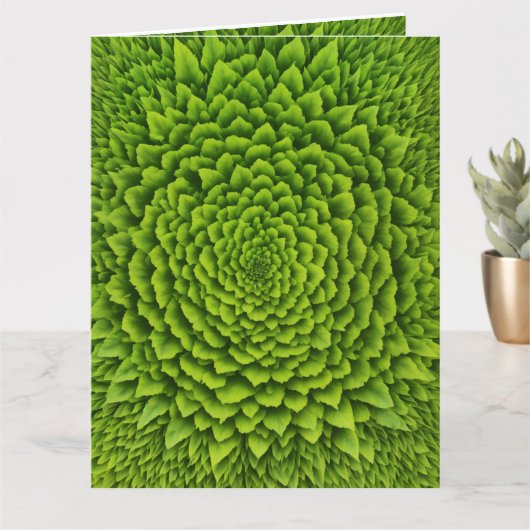 エメラルドフラクタル開花 カード (小さな植物)