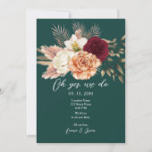 エメラルドフローラウェディングレセプション招待状 招待状 (正面)