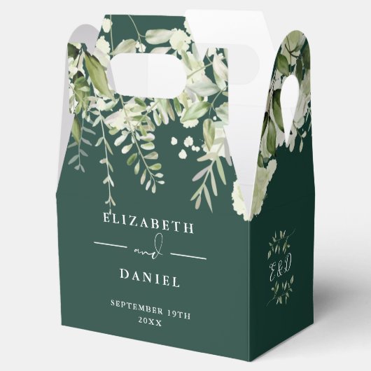 エメラルドフローラグリーナリーモノグラム結婚ズ フェイバーボックス (オープン)