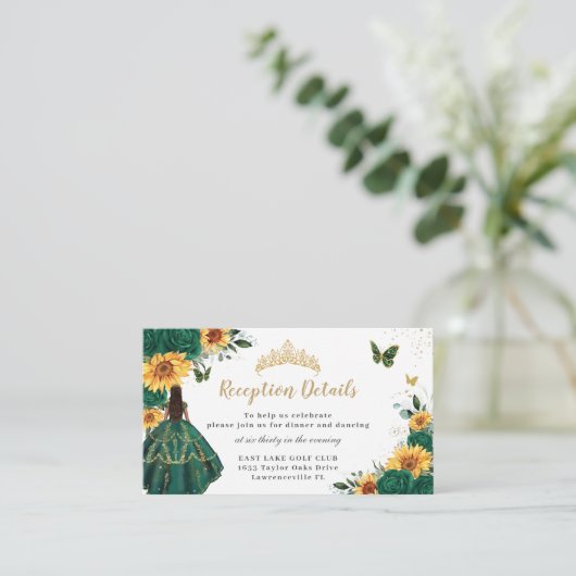 エメラルドフローラサンフラワーズキンセニェラ披露宴 エンクロージャーカード (スタンド正面)