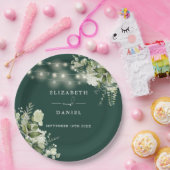 エメラルドフローラストリングラ結婚イト ペーパープレート (パーティー)