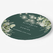 エメラルドフローラストリングラ結婚イト ペーパープレート (アングル)