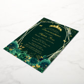 エメラルドフローラバタフライティアラキンセアニェラ 箔招待状 (回転した状態)