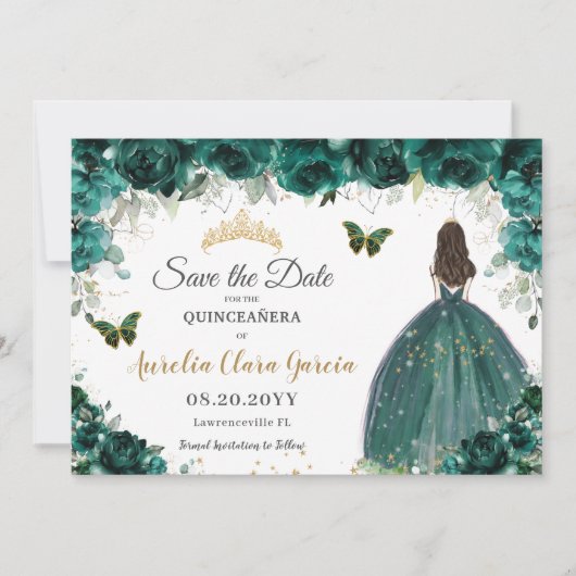 エメラルドフローラプリンセスキンセアニラ日付を保存 セーブザデート (正面)