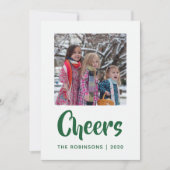 エメラルドフローラベルベットDamask家族の写真 シーズンカード (正面)