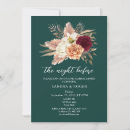 エメラルドフローラリハーサルディナー招待状 招待状