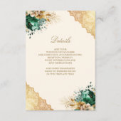 エメラルドフローラ金ゴールドレースムスリム結婚ズ詳細 エンクロージャーカード (正面)