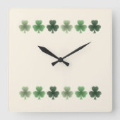 エメラルドフローリッシュ スクエア壁時計 (正面)