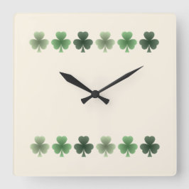 エメラルドフローリッシュ スクエア壁時計