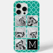 エメラルドブラックインスタグラム5フォトコラージモノグラム Case-Mate iPhoneケース (裏面)