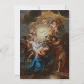 エメラルドブルーマーブル《キリスト教》洗礼式や命名式クリスチャンバプテスマ 招待状 (裏面)