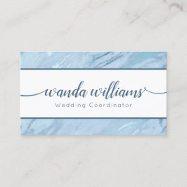 エメラルドブルー手書き書道名刺 名刺