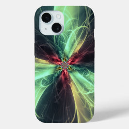 エメラルドプラズマエネルギー フラクタルアート iPhone 15ケース