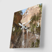 エメラルドプール滝Iジオン国立公園 スクエア壁時計 (傾斜)