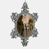 エメラルドプール滝Iジオン国立公園 スノーフレークピューターオーナメント (左)