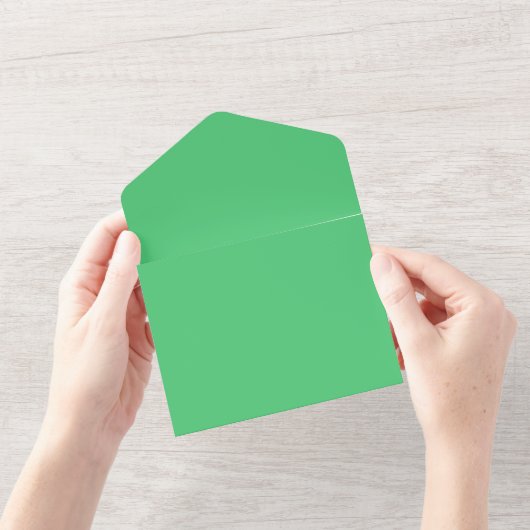 エメラルドヘックスコード50c878 オールインワン招待状 (開いている状態)