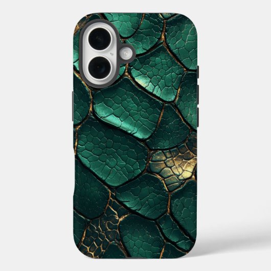 エメラルドヘビのヘビの皮のケース Case-Mate iPhoneケース (裏面)