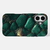 エメラルドヘビのヘビの皮のケース Case-Mate iPhoneケース (裏面 (横))