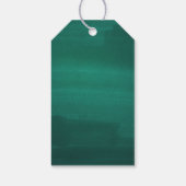 エメラルドベビーシャワー。ニュートラル感謝していグリーン ギフトタグ (裏面)