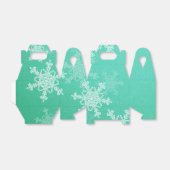 エメラルドホワイトスノーフレークミニマリスクリスマス フェイバーボックス (折り畳みなし)