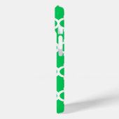 エメラルドホワイトモロッコ#5ネイビー3イニシャルモノグラム Case-Mate iPhoneケース (裏面 / 左)