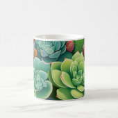 エメラルドボタニカル多肉性エレガンス コーヒーマグカップ (中央)
